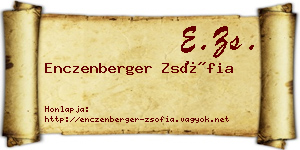 Enczenberger Zsófia névjegykártya