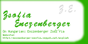zsofia enczenberger business card